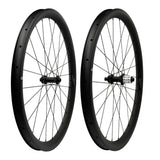 DLR 2.0 UCI 700C Carbon Fiber Gravel/Road Wheelset (Ships from UK Warehouse) — Disc Brake, 50mm Rim Depth, 32mm Internal Width, Clincher/Tubeless Compatible, 12mm Thru-Axle, 36T Ratchet Hub