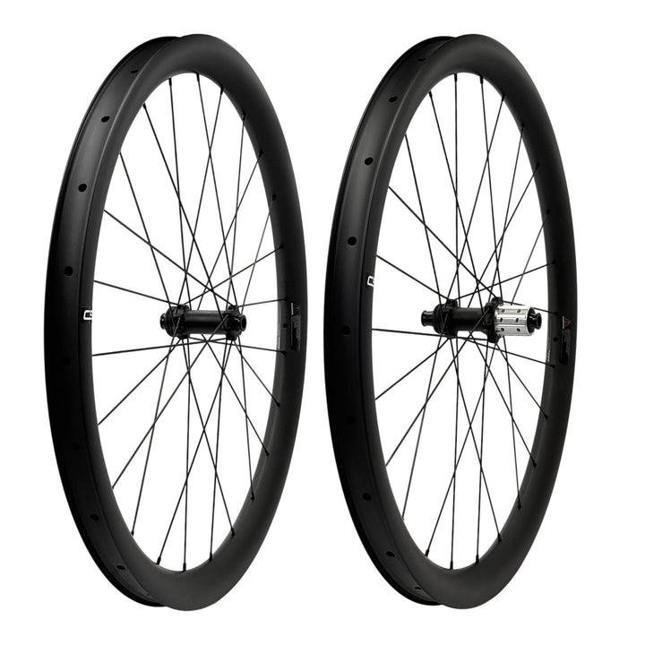 DLR 2.0 UCI 700C Carbon Fiber Gravel/Road Wheelset (Ships from UK Warehouse) — Disc Brake, 50mm Rim Depth, 32mm Internal Width, Clincher/Tubeless Compatible, 12mm Thru-Axle, 36T Ratchet Hub