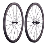 Europe inventory Hooked CSC R13 hub Carbon Fiber bike wheelset 25mm Width U Shape 38mm,50mm 60mm Clincher Tubeless carbon road bicycle wheels V brake