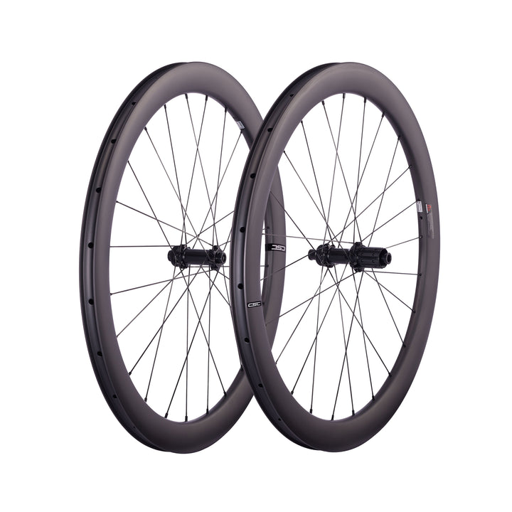 1280g Carbon Fiber Disc Brake Wheelset - 54T Ratchet, Tubeless, Center Lock