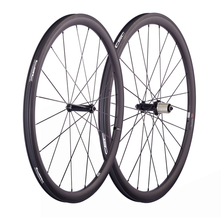 Europe Inventory CSC Carbon bike wheelset 25mm Wide U Shape 38mm 50mm 60mm Tubeless Carbon Bicyle Road Wheels AS511SB FS522SB Straight Pull hub Pillar 1432 Spokes