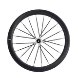 UD (unpaint) 1150g 35mm/40mm/50mm Hooked Tubeless Carbon Wheelset (with Carbon Spokes) — Equipped with 54T Ratchet System and Ceramic Bearings. Suitable for 700C Gravel and Road Bikes.